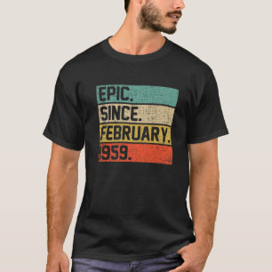 Camiseta Vintage Men Women 63Rd Birthday Epic Since Februar
