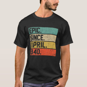Camiseta Vintage Men Women 82ª Epic De Aniversário Desde
