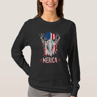 Camiseta Vintage Merica Eagle Mullet 4 De Julho Americano