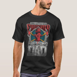 Camiseta Vintage Meu Bombeiro Favorito Me Chama Fathe Pai