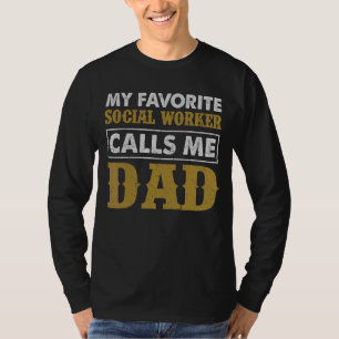 Camiseta Vintage Meu Trabalhador Social Favorito Me Chama D
