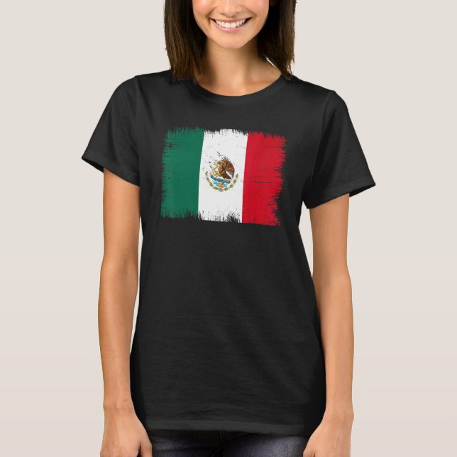 Camiseta Vintage Mexico Flag Mexican Independence Day (Frente)