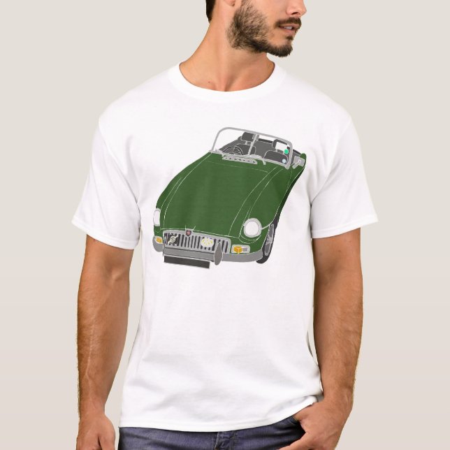 Camiseta Vintage MG verde (Frente)