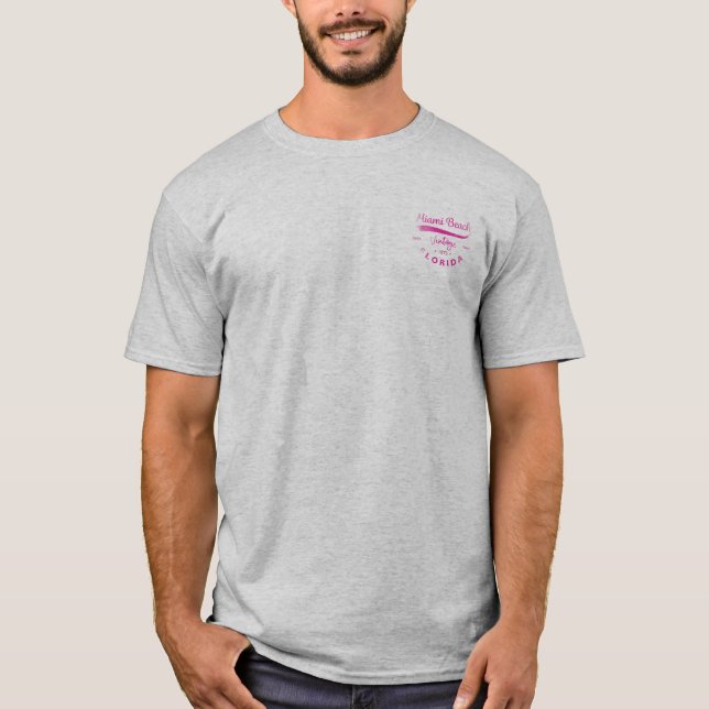 Camiseta Vintage Miami Beach, Florida, costa leste (Frente)
