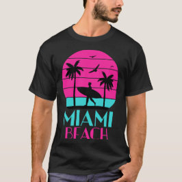 Camiseta Vintage Miami Beach Sunset