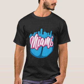 Camiseta Vintage Miami Florida Cityscape Retro Miami