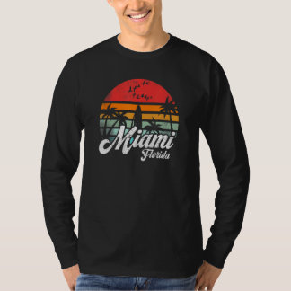 Camiseta Vintage Miami Florida Funny Beach Sport Waves Surf