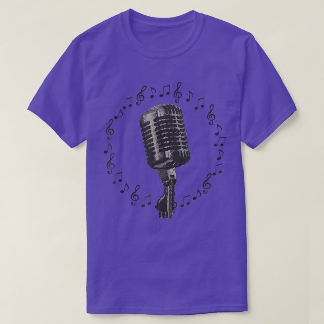 Camiseta Vintage Microphone Music 3158 (Frente do Design)