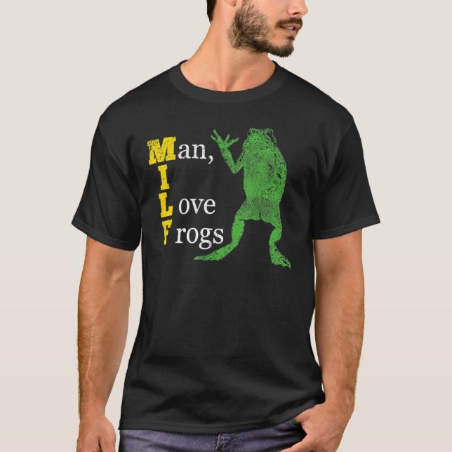 Camiseta Vintage MILF Man I Love Frogs 1 (Frente)