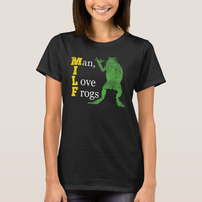 Camiseta Vintage MILF Man I Love Frogs 1 (Frente)