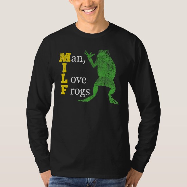 Camiseta Vintage MILF Man I Love Frogs 1 (Frente)
