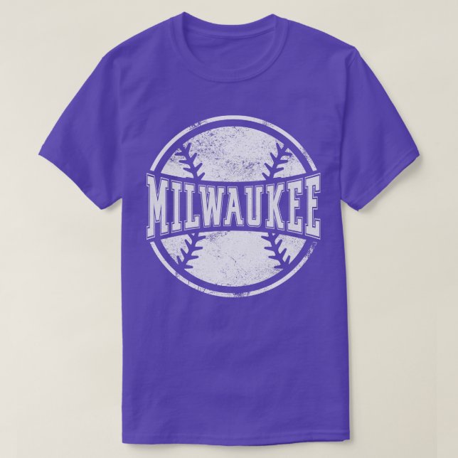 Camiseta Vintage Milwaukee Baseball Team Presente (Frente do Design)