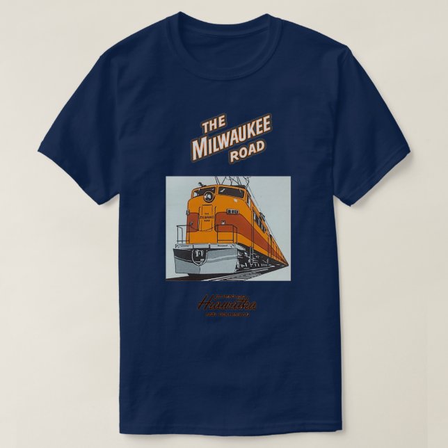 Camiseta Vintage, Milwaukee Road 1 (Frente do Design)