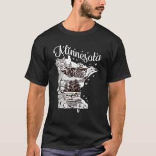 Camiseta Vintage Minnesota Home Native Up North Gift Idea