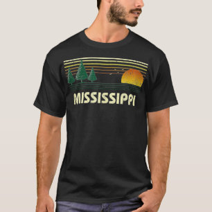 Camiseta Vintage Mississippi Sunset State Viagem Souvenir
