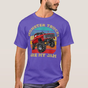 Camiseta Vintage Monster Trucks São Meus Homens Retro Sunse