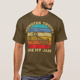 Camiseta Vintage Monster Trucks São Meus Homens Retro Sunse