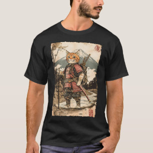 Camiseta Vintage Monte Fuji Anime Japonês Tatuagem Samurai 