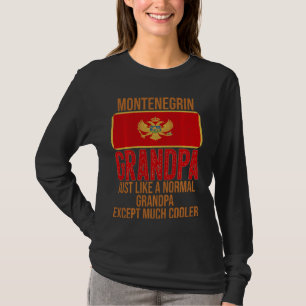 Camiseta Vintage Montenegro Avô Montenegro Bandeira Para Fa