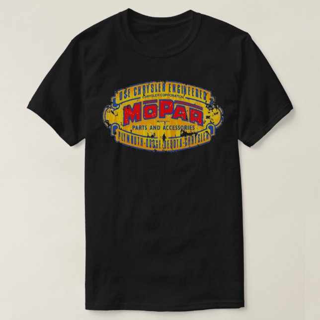 Camiseta Vintage Mopar Parts Sinal (Frente do Design)