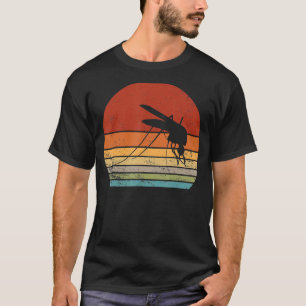 Camiseta Vintage Mosquito Retro Mosquito Silhouette Animal