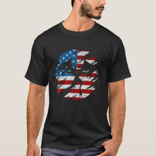 Camiseta Vintage Mothman Cryptid 4 de julho Bandeira Americ