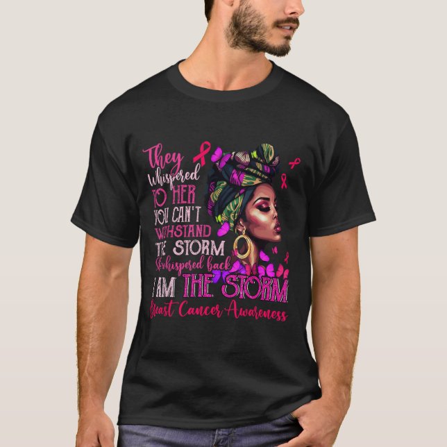 Camiseta Vintage Motivational Suprt Breast Cancer Awareness (Frente)