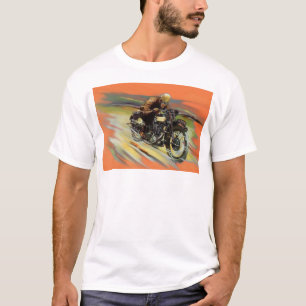 Camiseta Vintage Motocicleta Race Laranja