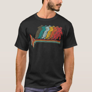Camiseta Vintage Motocross Heartbeat Retro DirtBike para
