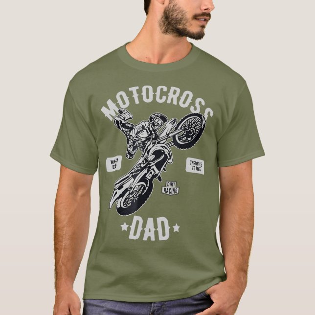 Camiseta Vintage Motocross Pai Dirt Bike Racing Dirtbike (Frente)