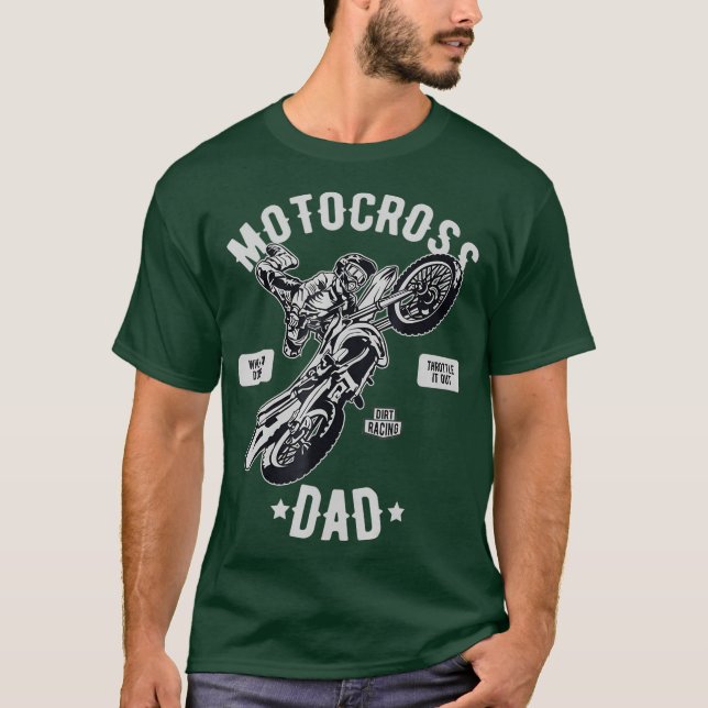 Camiseta Vintage Motocross Pai Dirt Bike Racing Dirtbike (Frente)