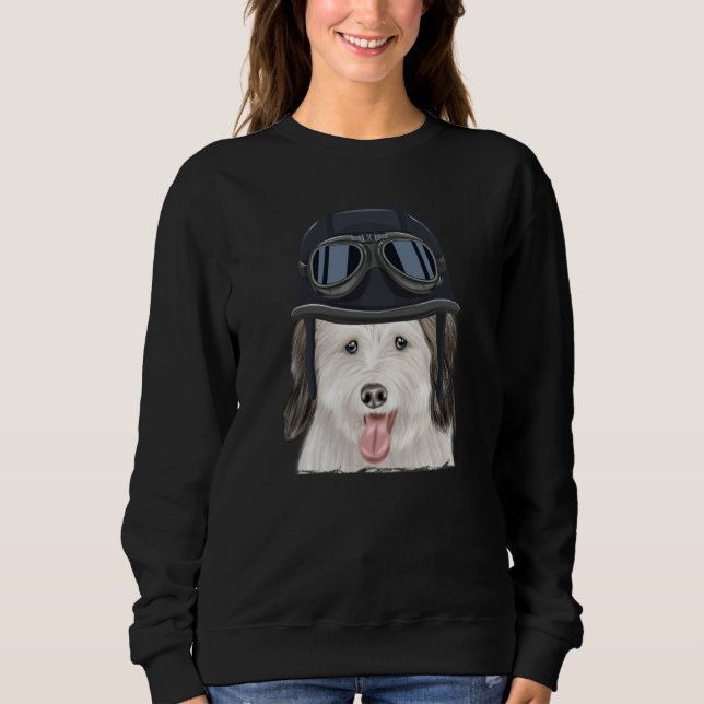 Camiseta Vintage Motorcycle Helmet Coton de Tulear (Frente)
