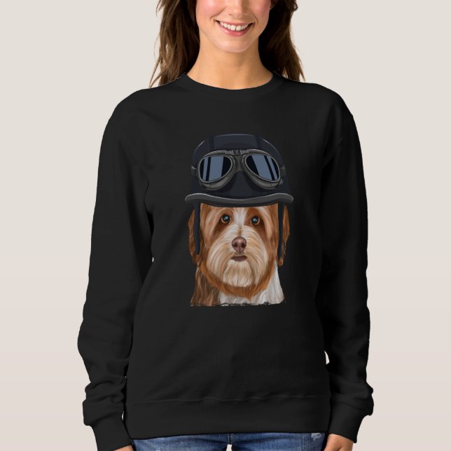 Camiseta Vintage Motorcycle Helmet Havanese (Frente)
