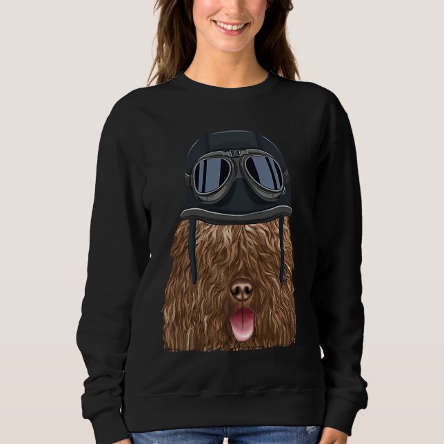 Camiseta Vintage Motorcycle Helmet Spanish Water Dog (Frente)