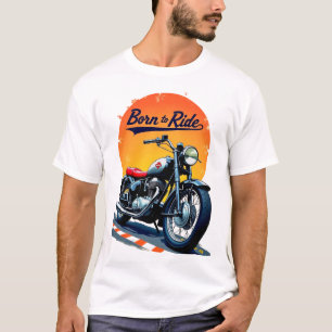 Camiseta Vintage Motorcycle 'Nascer to Ride' Art.