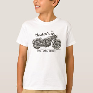 Camiseta Vintage Motorcycle Personalized NAME Garage