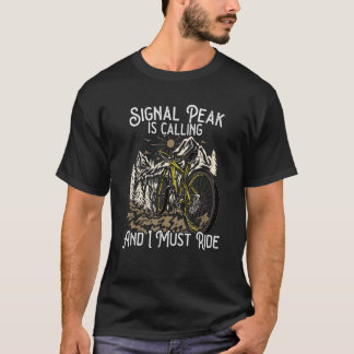 Camiseta Vintage Mountain Bike Signal Peak está chamando I