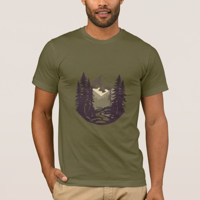 Camiseta Vintage Mountain Stream (Frente)