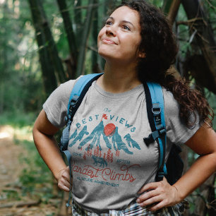 Camiseta Vintage Mountain Wolf Subindo Ao Exterior