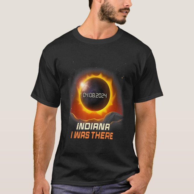 Camiseta Vintage Moutain Total Solar Eclipse 2024 Indiana (Frente)