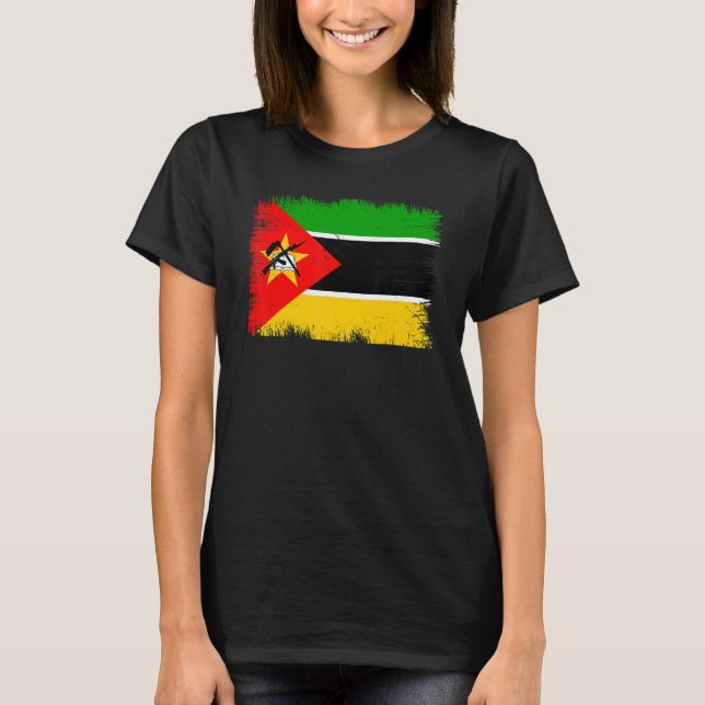 Camiseta Vintage Mozambique Flag Mozambican Independence Da (Frente)