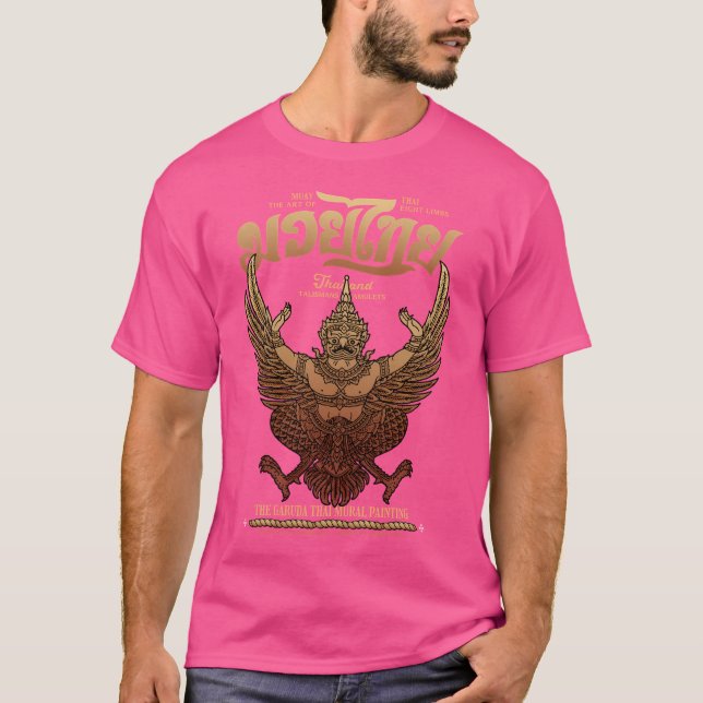 Camiseta Vintage Muay Thai Kickboxing The Garuda (Frente)