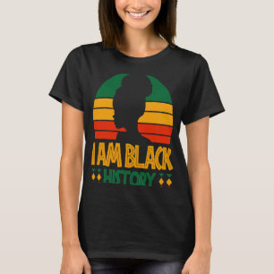 Camiseta Vintage Mulher I Am Black History Month African Am