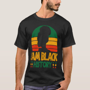 Camiseta Vintage Mulher I Am Black History Month African Am