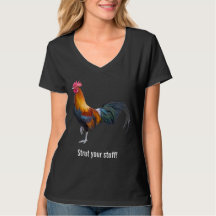 Vintage multicolor rooster "Endireite suas coisas"