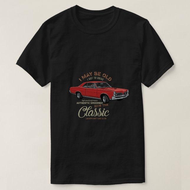 Camiseta Vintage Muscle Car Retro Design (Frente do Design)
