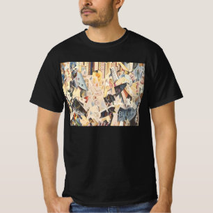 Camiseta Vintage Music, Art Deco Jazz, Rhapsody em Azul