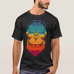 Camiseta Vintage Music Loving, Veste de Auscultadores, Disc