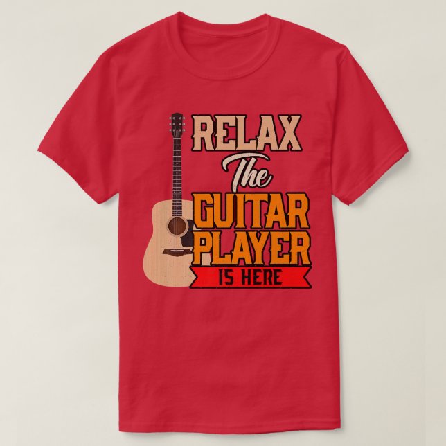 Camiseta Vintage Music Relax Guitar Player String Instrumen (Frente do Design)