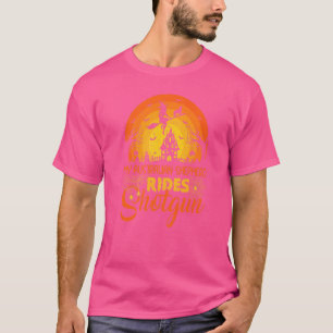 Camiseta Vintage My Australian Shepherd Dog Ride Shotgun Ha